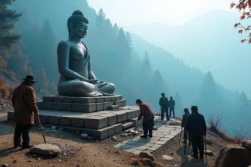 श्रमदान गरेर मनाइदै बुद्धजयन्ती