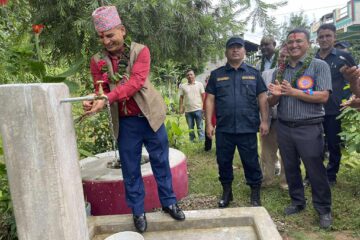 मन्त्रीद्वारा खानेपानी आयोजनाको उद्घाटन