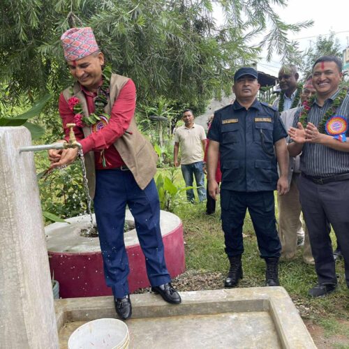 मन्त्रीद्वारा खानेपानी आयोजनाको उद्घाटन